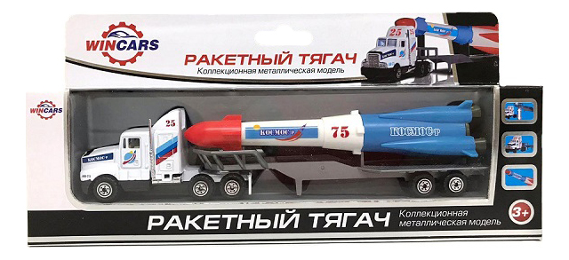 

Металлический автоперевозчик с ракетой Wincars 86048-PT304-1