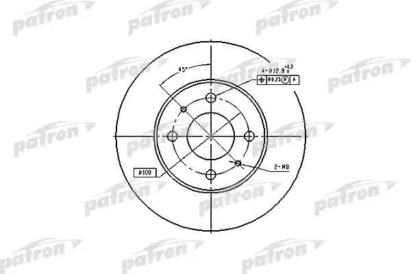 фото Тормозной диск patron pbd4018