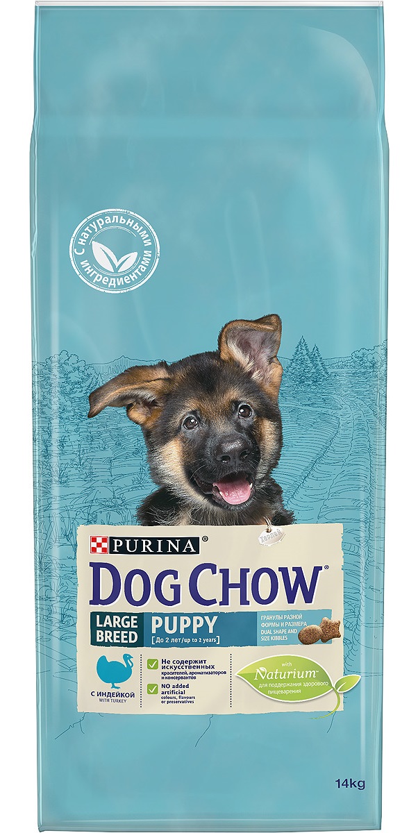

Сухой корм для щенков Dog Chow Puppy Large Breed, для крупных пород, индейка, 2,5кг, Puppy Large Breed