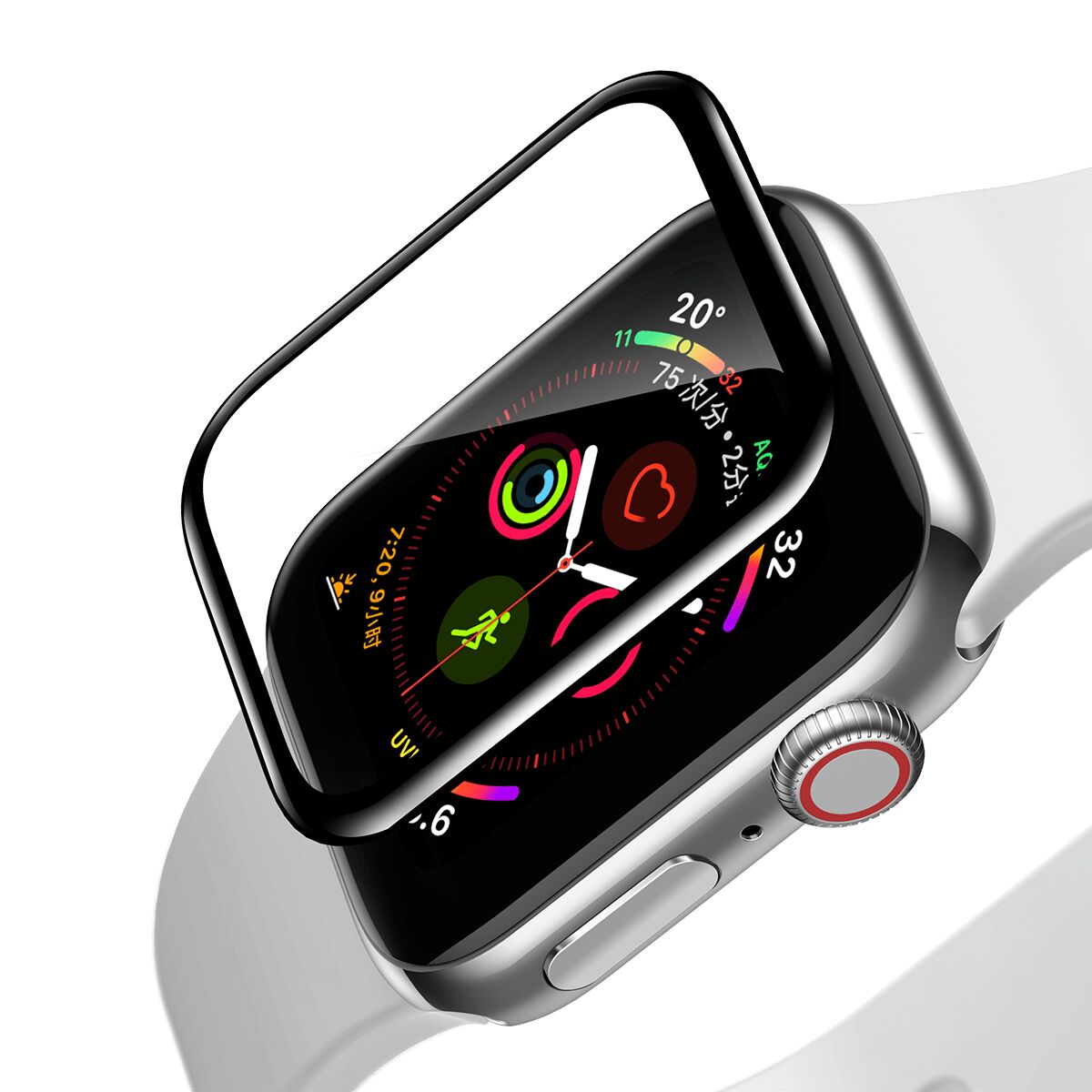

Стекло Baseus Full-screen Curved Tempered Glass SGAPWA4-H01 для Apple Watch series 4 44mm, Черный, Full-screen Curved Tempered Glass для Apple Watch series 4 44mm