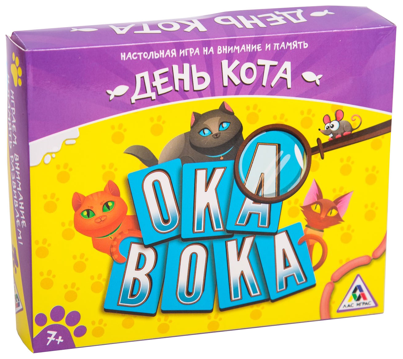 фото Настольная весёлая игра «окавока. день кота» лас играс