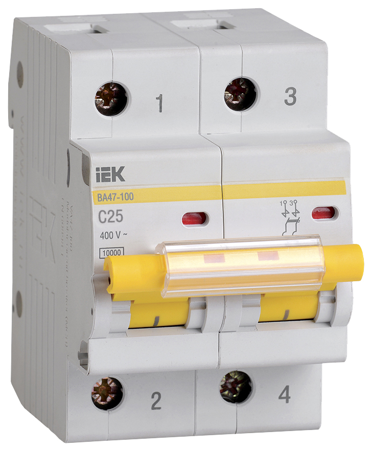 

Выключатель автоматический модульный "ВА 47-100", 25 А, 10 кА, арт. MVA40-2-025-C, MVA40-2-025-C
