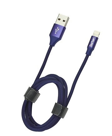 фото Кабель dorten lightning to usb cable canvas series 1 м navy для apple lightning