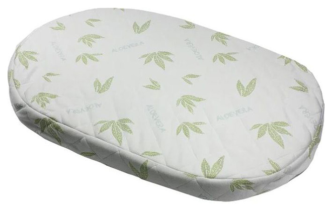 фото Матрас amarobaby lunatown aloe vera soft ellipse со съемным чехлом, 125x75 см