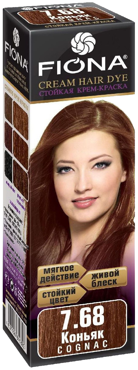 фото Краска для волос fiona cream hair dye 7.68 коньяк