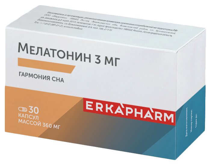 Мелатонин 3мг, Мелатонин капсулы 3 мг 30 шт., NoBrand  - купить