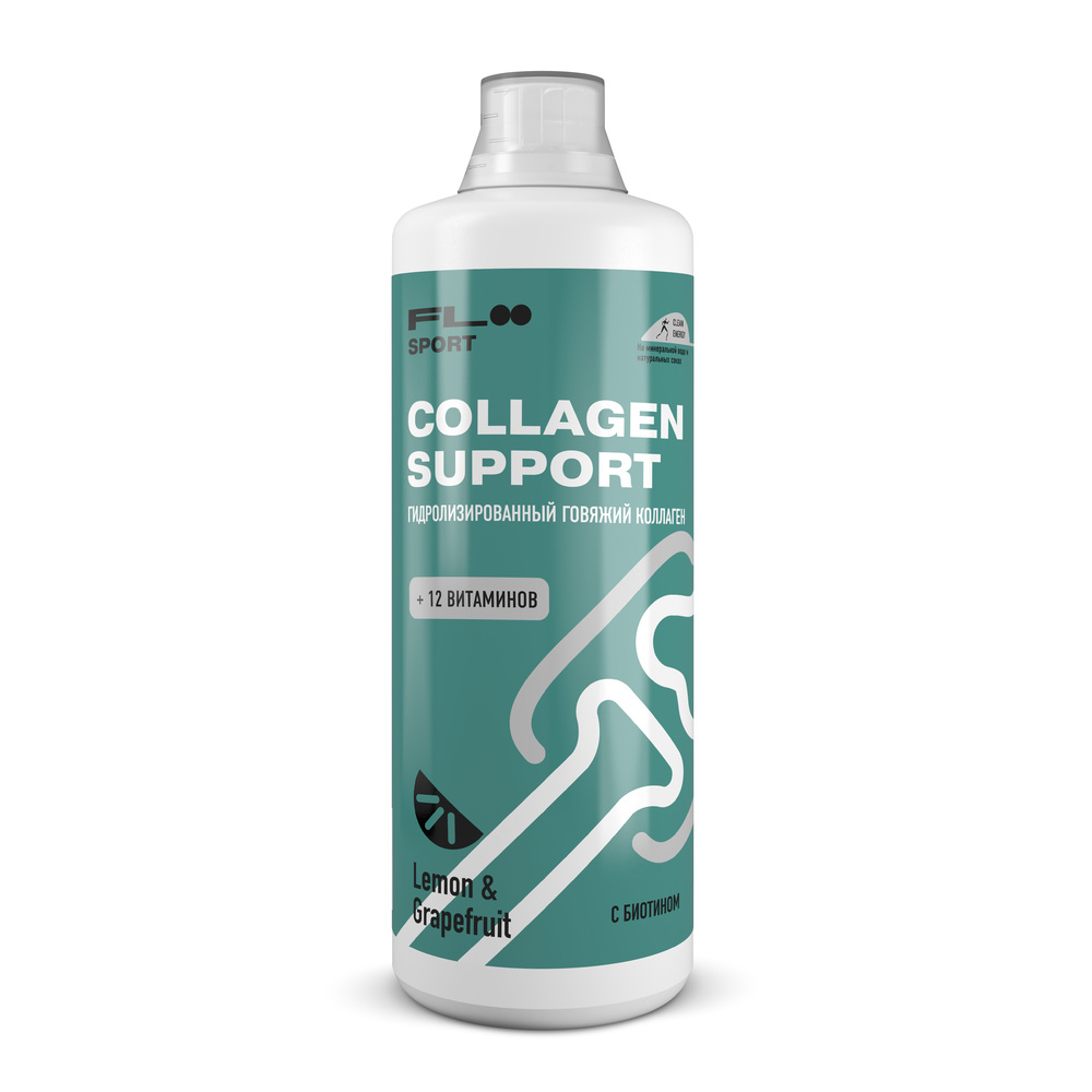 Collagen Support FLOO Sport, 1000 ml Лимон и Грейпфрут