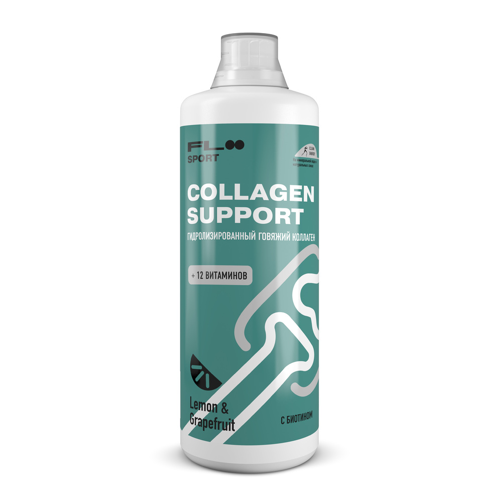 фото Collagen support floo sport, 1000 ml лимон и грейпфрут