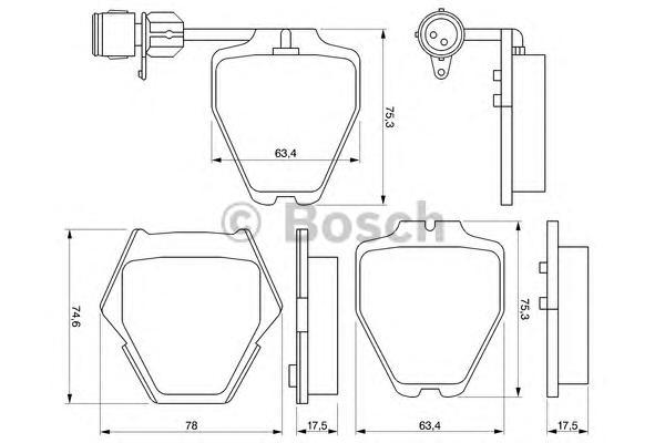 

Комплект тормозных колодок BOSCH 0986424689