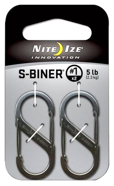 Набор карабинов Nite Ize S-Biner #1 2 шт. SB1-2PK-01 Black