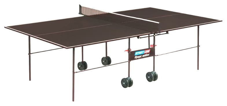 фото Теннисный стол start line olympic outdoor коричневый, с сеткой