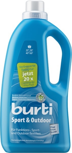 

Гель для стирки BURTI Sport & Outdoor, для спортивных вещей 1.3 л, Sport & Outdoor
