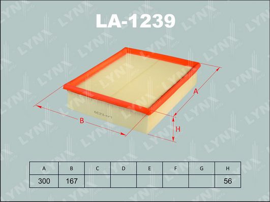 Фильтр воздушный LYNXauto LA-1239