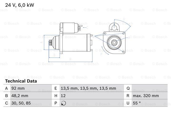 

Стартер BOSCH 0 001 115 119