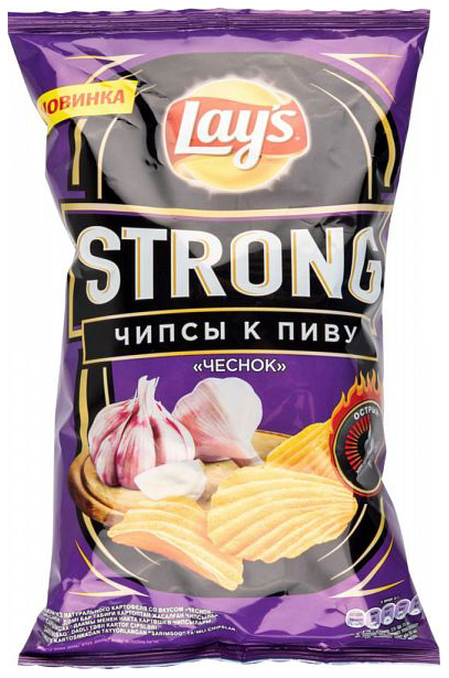 

Чипсы Lay's strong картофельные чеснок 145 г