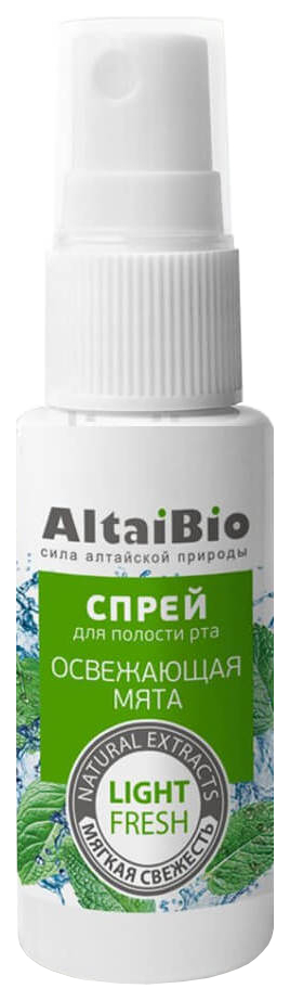 Освежитель для полости рта AltaiBio Освежающая мята 30 мл ополаскиватель колгейт плакс освежающая мята 250мл