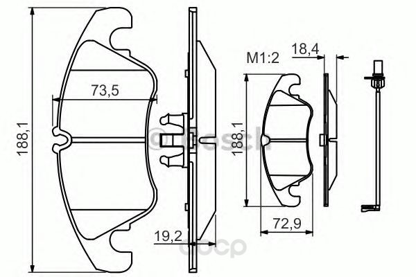

Тормозные колодки Bosch передние 986494259