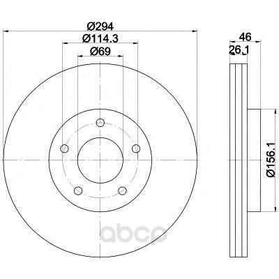 Тормозной диск HELLA PAGID 8DD355115911