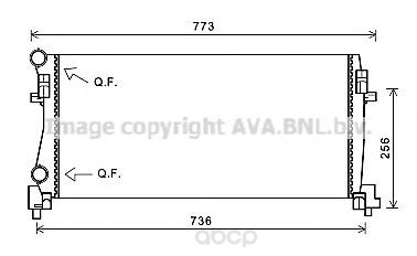 фото Pадиатор системы охлаждения ava для audi a3/volkswagen golf vw2340