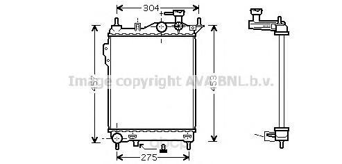 фото Радиатор охлаждения двигателя ava hya2099