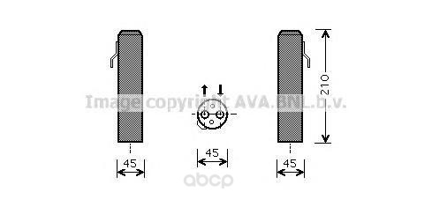 фото Осушитель кондиционера ava для hyundai tucson jm 2.0 04-10/kia sportage je 2.0 16v hyd218