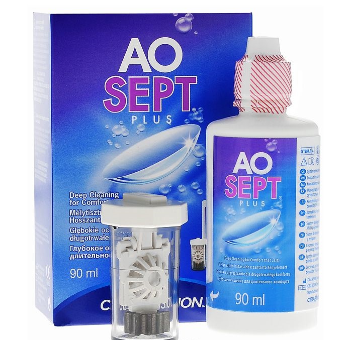

Раствор Aosept PLus 90 мл, Aosept Plus 90 мл