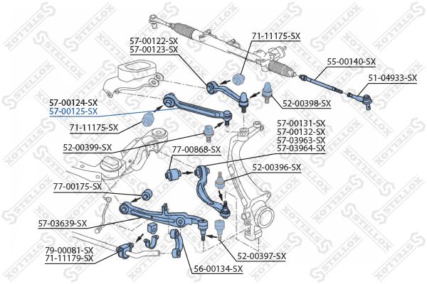 

Рычаг подвески Stellox 57-00125-SX