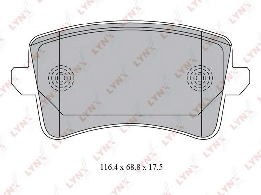 фото Комплект тормозных колодок, дисковый тормоз lynxauto