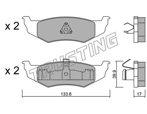 

Тормозные колодки TRUSTING дисковые 5380