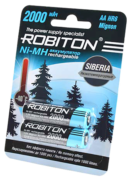 

Аккумуляторная батарея Robiton Siberia 2000MHAA-2 2 шт, 414-825