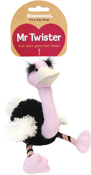 фото Мягкая игрушка для собак rosewood mr twister ostrich, страус, 38 см