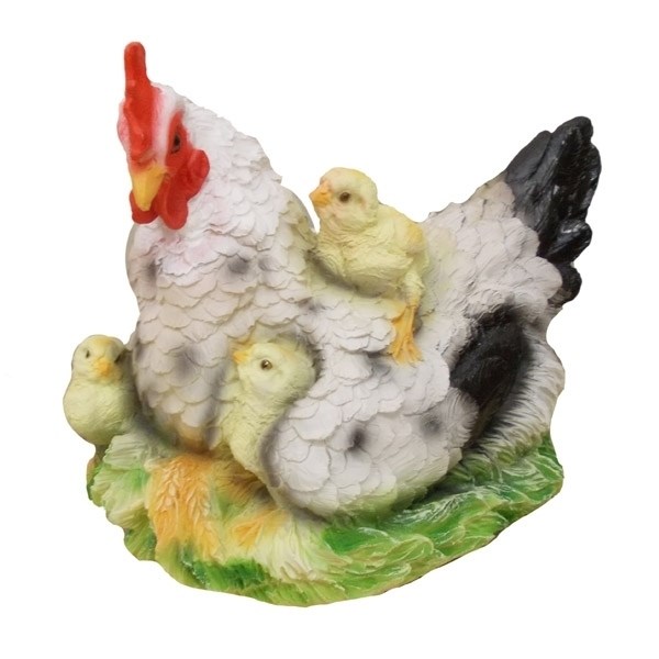 

Садовая фигурка Курица-наседка 626031/F118 23 см, Белый, Курица-наседка