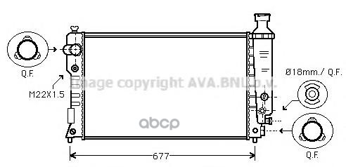 

Радиатор системы охлаждения AVA QUALITY COOLING PEA2125