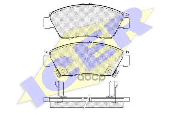 Комплект тормозных колодок ICER 180959