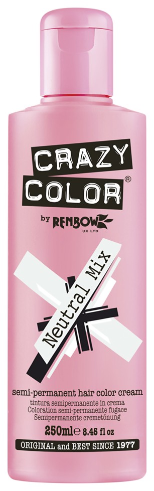 фото Краска для волос crazy color semi-permanent hair color cream нейтральный микс 250 мл