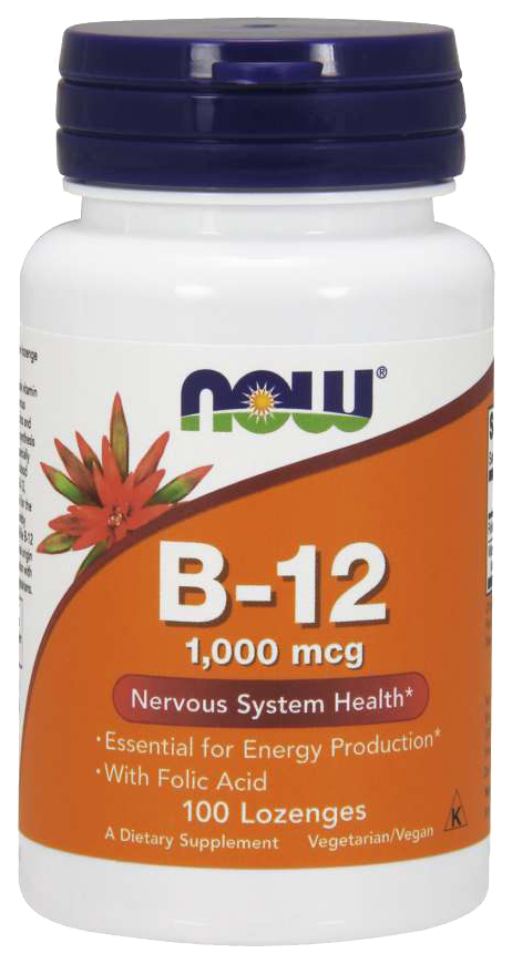 Купить B-12, Витамин B12 NOW таблетки 100 шт.