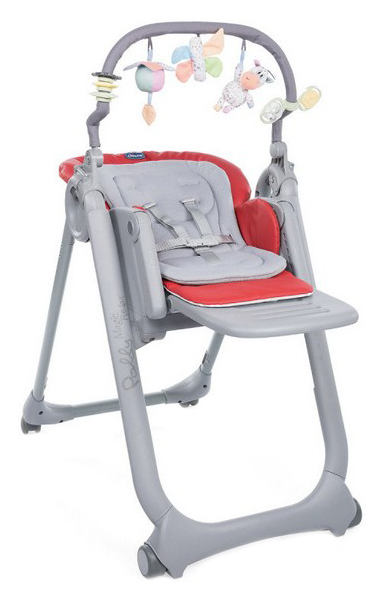 фото Стульчик для кормления chicco polly magic relax scarlet