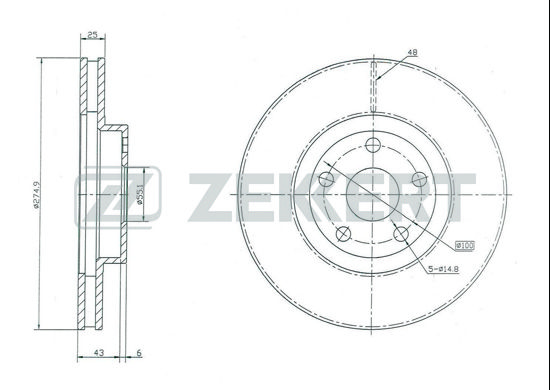 фото Тормозной диск zekkert bs-5341