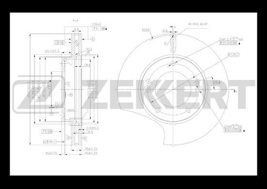 фото Тормозной диск zekkert bs-5475