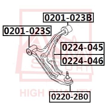 

Рычаг подвески ASVA 0224-045