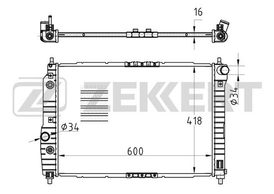 Радиатор охлаждения двигателя ZEKKERT MK-1027