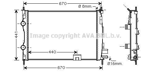 

Радиатор охлаждения двигателя AVA QUALITY COOLING DNA2287
