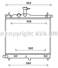 

Радиатор охлаждения двигателя AVA QUALITY COOLING HYA2291