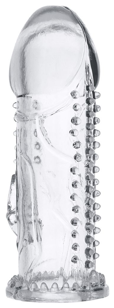 Насадка ToyFa гелевая с рельефом прозрачный 13 см