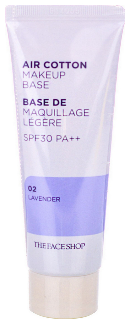 База под макияж The Face Shop для выравнивания тона кожи, тон 02, lavender