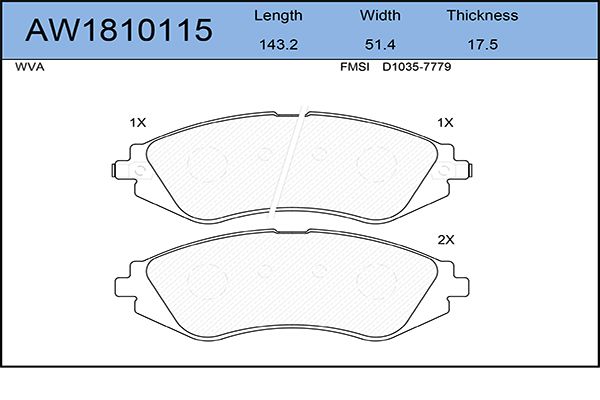 Тормозные колодки AywiParts дисковые AW1810115