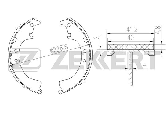 

Комплект тормозных колодок ZEKKERT BK-4122