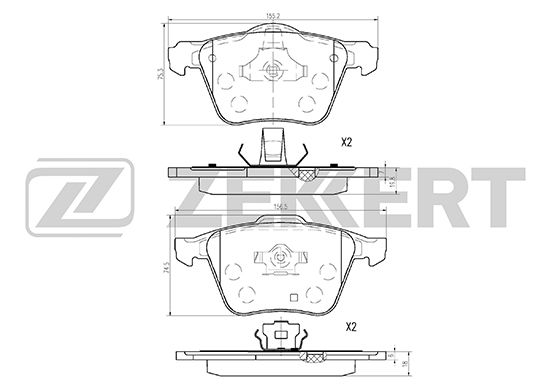 

Тормозные колодки ZEKKERT дисковые BS-1022