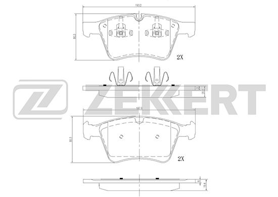 фото Комплект тормозных колодок, дисковый тормоз zekkert bs-2126