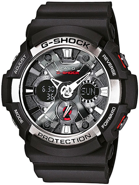 фото Японские наручные часы casio g-shock ga-200-1a с хронографом